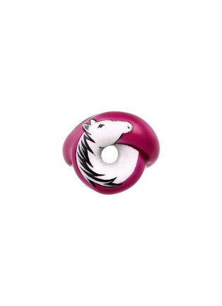 Main View - Click To Enlarge - BEA BONGIASCA - Tarallo Sterling Silver Enamel Ring — EU 50