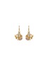 Main View - Click To Enlarge - MONSHIRO - Ginkgo Hoop Gold Plated Brass Crystal Earrings