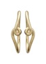 Main View - Click To Enlarge - BEA BONGIASCA - Long Wave 9K Gold Hoop Earrings