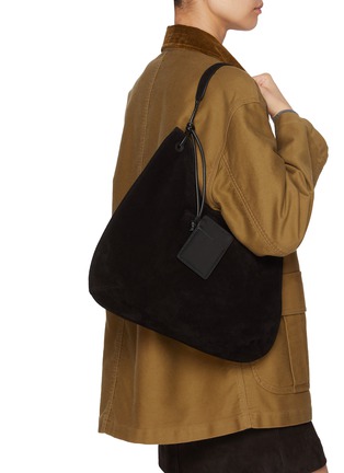 Figure View - Click To Enlarge - NOTHING WRITTEN - Medium Suede Shoulder Hobo Bag