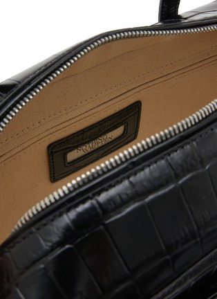 Detail View - Click To Enlarge - NOTHING WRITTEN - Pocket Croc Embossed Leather Tote Bag