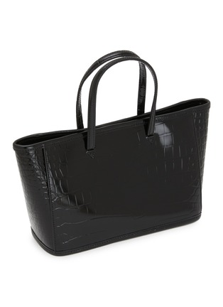 Detail View - Click To Enlarge - NOTHING WRITTEN - Ain Croco Embossed Leather Tote Bag