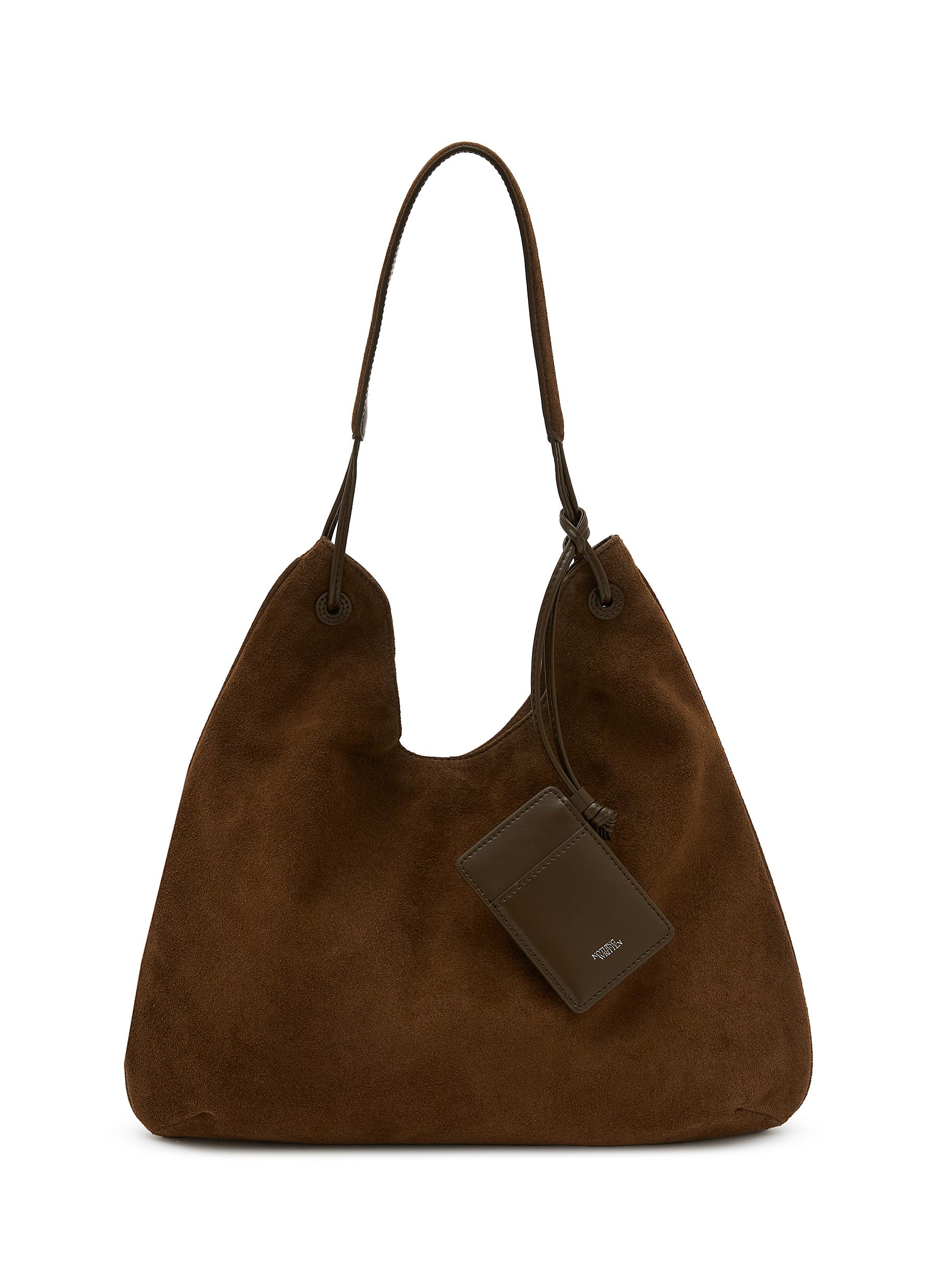 NOTHING WRITTEN | Medium Suede Leather Hobo Bag | Women