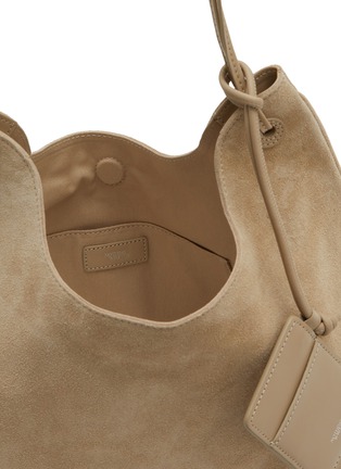 Detail View - Click To Enlarge - NOTHING WRITTEN - Medium Suede Shoulder Hobo Bag