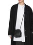 Figure View - Click To Enlarge - DISCORD YOHJI YAMAMOTO BAGS - Medium Clasp Leather Pouch