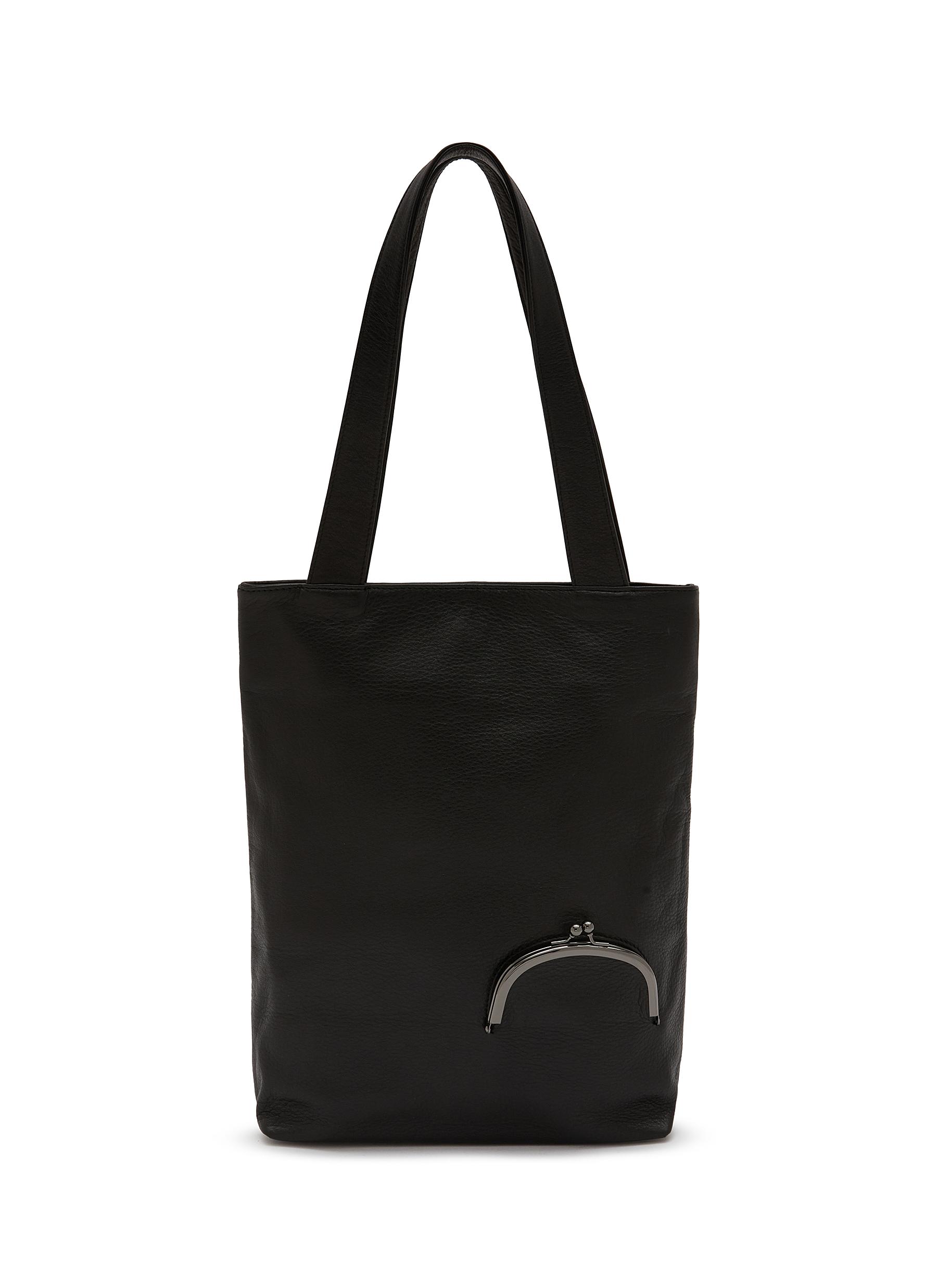 トートバッグ DISCORD YOHJI YAMAMOTO/ Clasp tote(S) DISCORD YOHJI YAMAMOTO BAGS | Small Clasp Leather Tote Bag