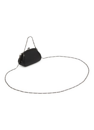 Detail View - Click To Enlarge - DISCORD YOHJI YAMAMOTO BAGS - Double Clasp Leather Pouch