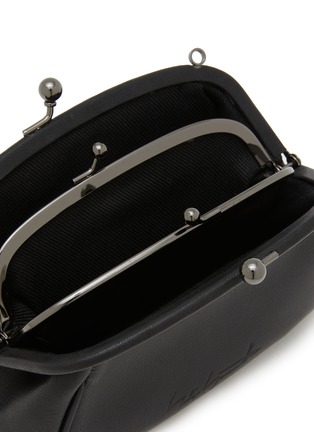 Detail View - Click To Enlarge - DISCORD YOHJI YAMAMOTO BAGS - Double Clasp Leather Pouch