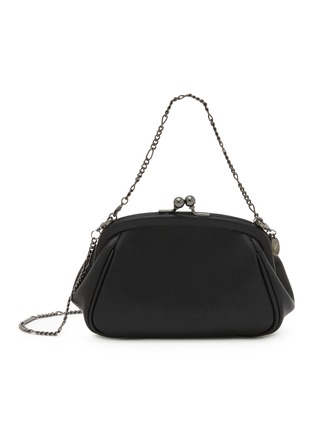 Main View - Click To Enlarge - DISCORD YOHJI YAMAMOTO BAGS - Double Clasp Leather Pouch