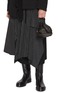 Figure View - Click To Enlarge - DISCORD YOHJI YAMAMOTO BAGS - Clasp Draped Leather Pouch