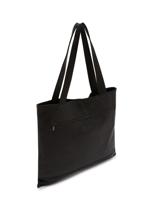 Detail View - Click To Enlarge - DISCORD YOHJI YAMAMOTO BAGS - Large Clasp Leather Tote Bag