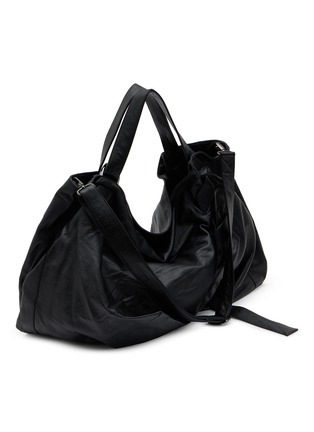 Detail View - Click To Enlarge - DISCORD YOHJI YAMAMOTO BAGS - Ribbon Leather Tote Bag