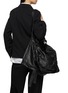 Front View - Click To Enlarge - DISCORD YOHJI YAMAMOTO BAGS - Ribbon Leather Tote Bag