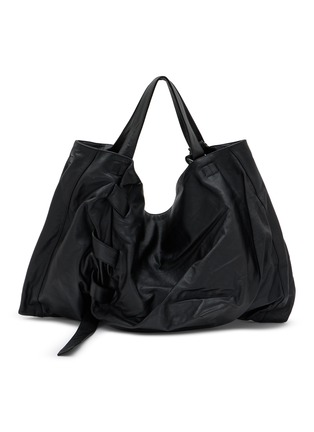 Main View - Click To Enlarge - DISCORD YOHJI YAMAMOTO BAGS - Ribbon Leather Tote Bag