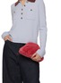 Front View - Click To Enlarge - MARIA LA ROSA - Mini Nita Game Faux Fur Clutch