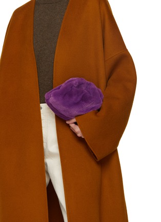 Front View - Click To Enlarge - MARIA LA ROSA - Mini Nita Game Faux Fur Clutch