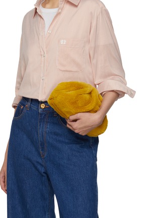 Front View - Click To Enlarge - MARIA LA ROSA - Mini Nita Game Faux Fur Clutch