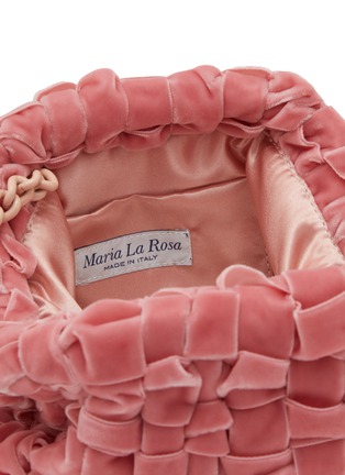 Detail View - Click To Enlarge - MARIA LA ROSA BAGS - Mini Game Faux Velvet Clutch