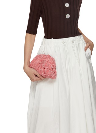 Front View - Click To Enlarge - MARIA LA ROSA - Mini Game Faux Velvet Clutch
