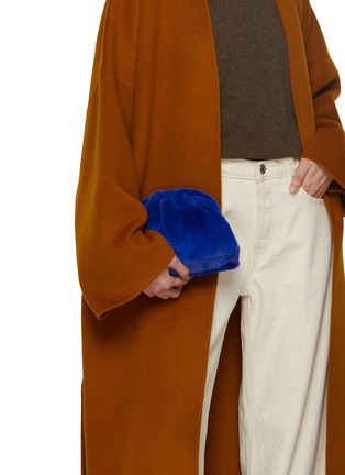 Front View - Click To Enlarge - MARIA LA ROSA - Mini Nita Game Faux Fur Clutch