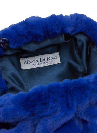 Detail View - Click To Enlarge - MARIA LA ROSA BAGS - Mini Game Faux Velvet Clutch