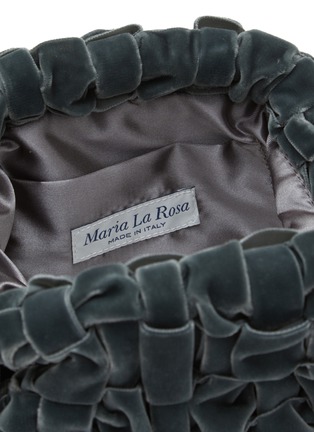 Detail View - Click To Enlarge - MARIA LA ROSA BAGS - Mini Game Faux Velvet Clutch