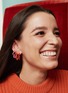 Detail View - Click To Enlarge - BEA BONGIASCA - Two Tone Asymmetrical Flower 9K Gold Sterling Silver Enamel Earrings