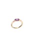 Main View - Click To Enlarge - BEA BONGIASCA - Big Eye 9K Gold Enamel Amethyst Ring — EU 50