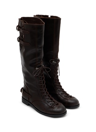 Detail View - Click To Enlarge - COTEMP - Cactus Leather Tall Boots