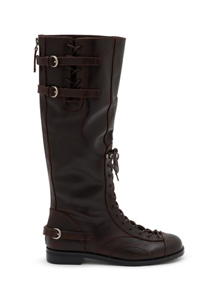 Main View - Click To Enlarge - COTEMP - Cactus Leather Tall Boots