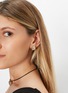 Detail View - Click To Enlarge - BEA BONGIASCA - 9K Gold Crystal Stud Earrings