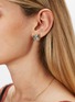 Detail View - Click To Enlarge - BEA BONGIASCA - 9K Gold Topaz Stud Earrings