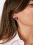 Detail View - Click To Enlarge - BEA BONGIASCA - 9K Gold Amethyst Stud Earrings