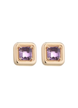 Main View - Click To Enlarge - BEA BONGIASCA - 9K Gold Amethyst Stud Earrings