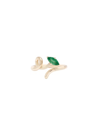 Main View - Click To Enlarge - BEA BONGIASCA - B Multicolour 9K Gold Enamel Emerald Ring — EU 54