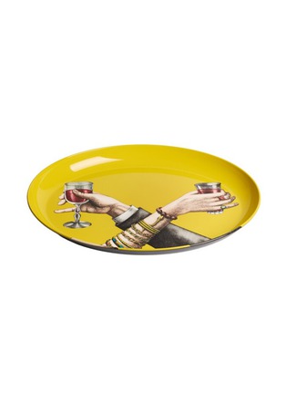Detail View - Click To Enlarge - FORNASETTI - Brindidi Iron Oval Tray