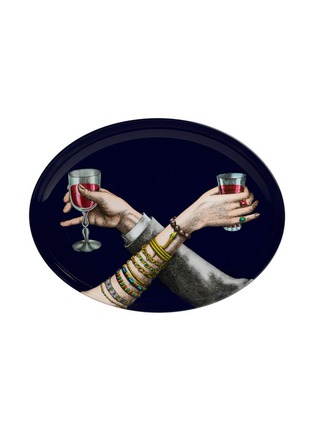 Main View - Click To Enlarge - FORNASETTI - Brindidi Iron Oval Tray