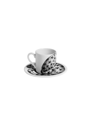 Detail View - Click To Enlarge - FORNASETTI - High Fidelity Pois Porcelain Coffee Cup And Saucer
