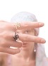 Detail View - Click To Enlarge - BEA BONGIASCA - Baby Vine Heart 9K Gold Sterling Silver Enamel Crystal Ring — EU 50