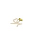 Main View - Click To Enlarge - BEA BONGIASCA - Baby Vine Heart 9K Gold Sterling Silver Enamel Peridot Ring — EU 50