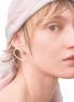 Detail View - Click To Enlarge - BEA BONGIASCA - Big Heart 9K Gold Sterling Silver Enamel Earrings