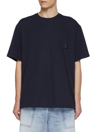 Main View - Click To Enlarge - WOOYOUNGMI - Leather Logo Cotton T-Shirt