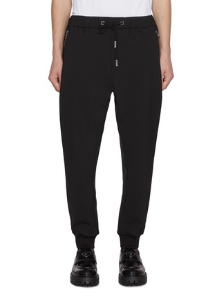 Main View - Click To Enlarge - WOOYOUNGMI - Drawstring Elasticated Blend Wool Pants