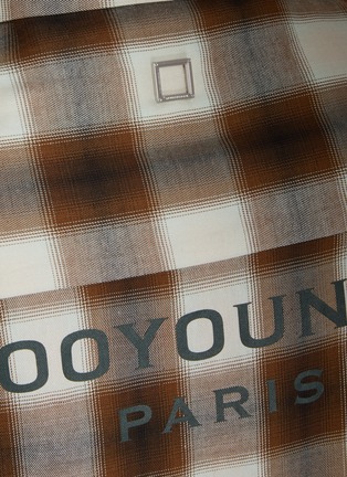  - WOOYOUNGMI - Checkered WYM Pin Pocket Cotton Shirt