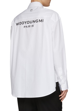 Back View - Click To Enlarge - WOOYOUNGMI - WYM Pin Pocket Printed Back Cotton Shirt