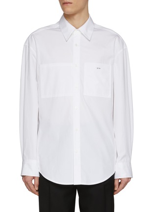 Main View - Click To Enlarge - WOOYOUNGMI - WYM Pin Pocket Printed Back Cotton Shirt