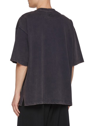 Back View - Click To Enlarge - WOOYOUNGMI - Oversized Square Logo Cotton T-Shirt