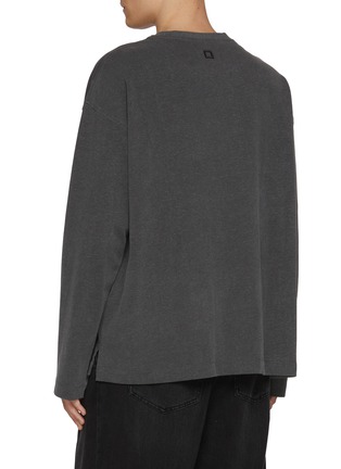 Back View - Click To Enlarge - WOOYOUNGMI - Vertical Floral Logo Print Cotton T-Shirt