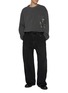 Figure View - Click To Enlarge - WOOYOUNGMI - Vertical Floral Logo Print Cotton T-Shirt