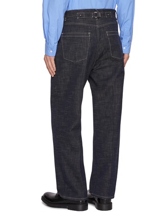 Back View - Click To Enlarge - WOOYOUNGMI - Single Pleat Dark Washed Jeans